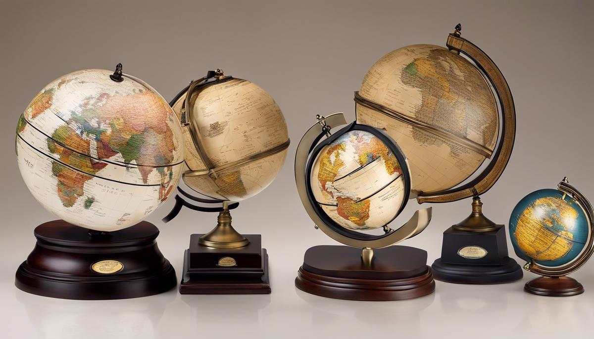 A globe with a trail of footsteps, representing the journey of a wanderlust soul.