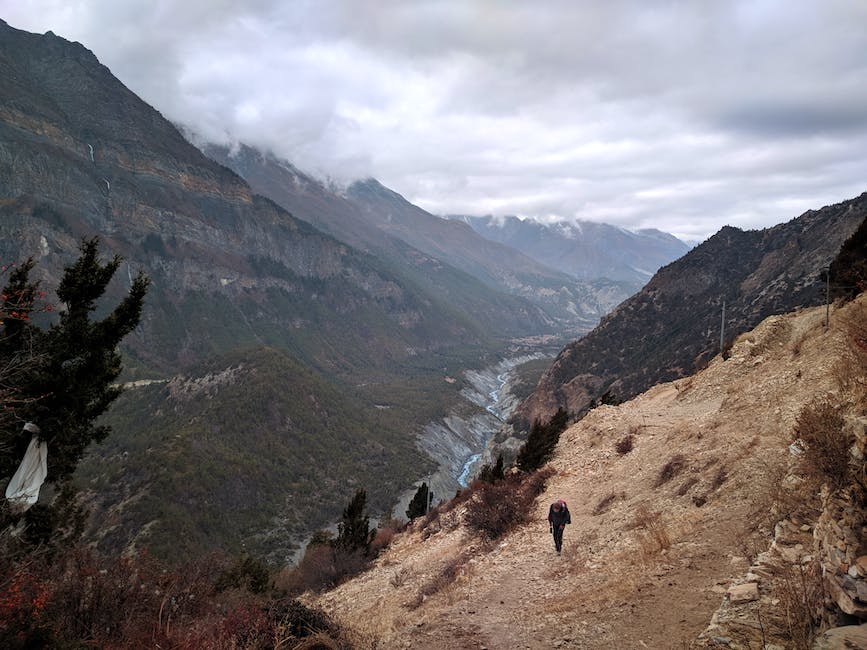 Image of a person backpacking in a picturesque landscape